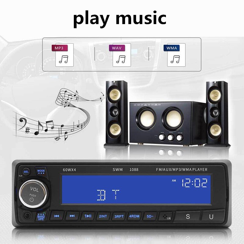 FM AUX Mp3 Car Radio Stereo Receiver 1 Din Auto Controlled Cars Bluetooth Audio Modulator Central Multimedia Android Dvd Player