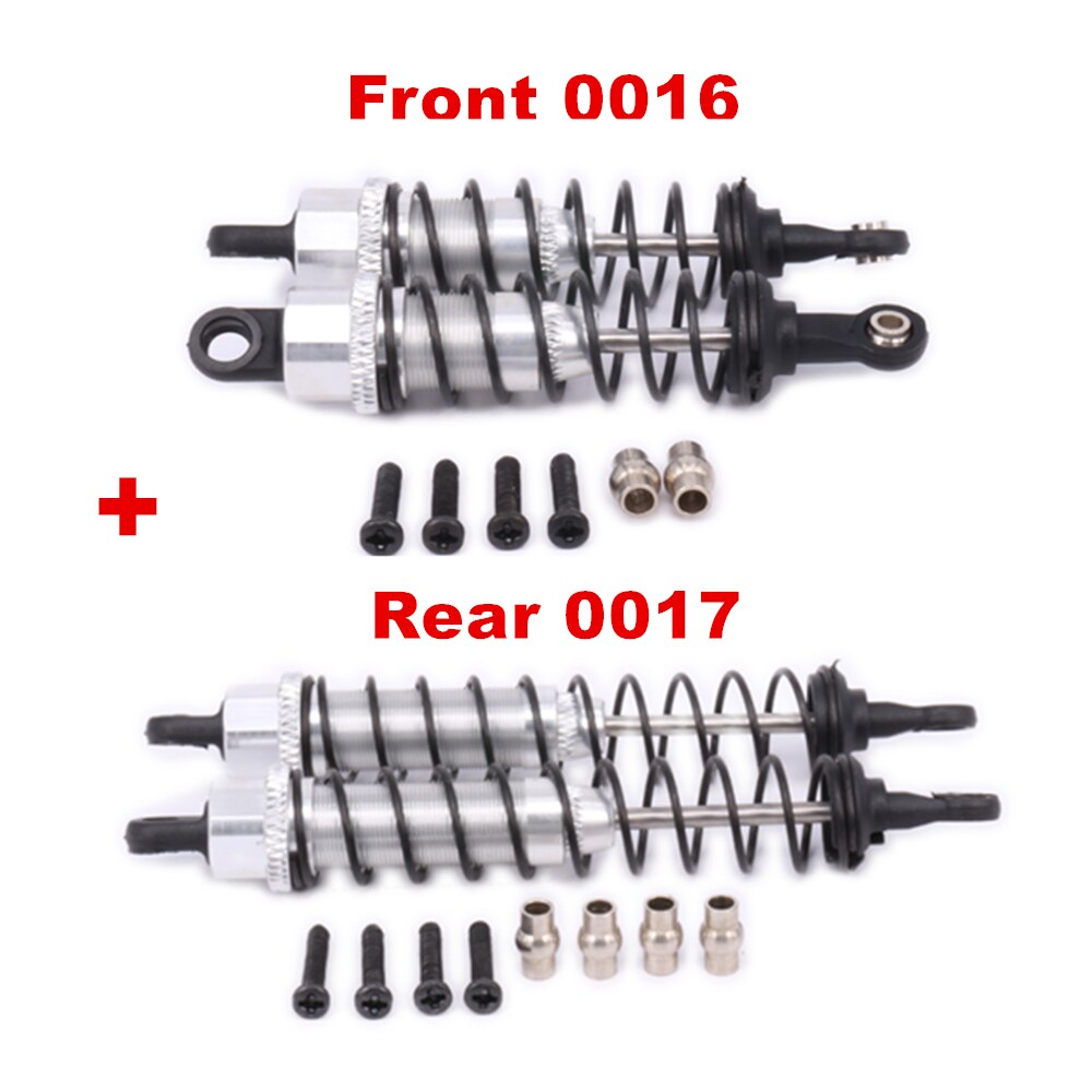 Alloy 96mm Front & Rear Shock Absorber Oil Filled Damper For Rc Model Car 1-12 Wltoy 12428 12423 0016 0017 Truck Short parts