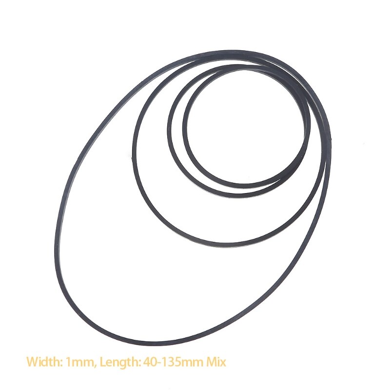 Home Components 100Pcs Mix Cassette Tape Machine Belts for DVD Recorder