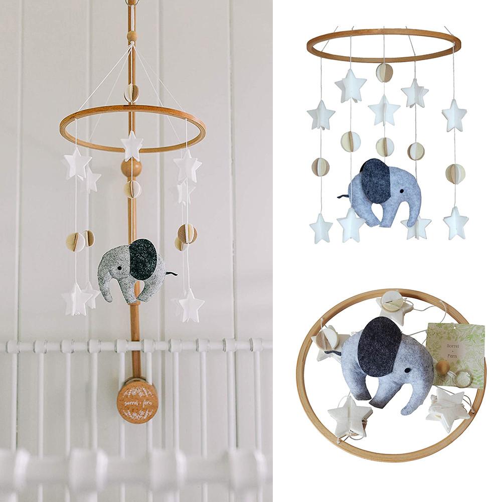 22X9.5 Inch Baby Crib Mobile Met Olifant Bed Wind-Bell Nursery Decor Plafond Decoraties Baby Shower
