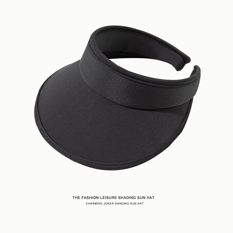 Unisex Zomer Zonneklep Hoed Voor Vrouwen Reizen Brede Rand Zon Cap Bob Panama Hoed Man Outdoor Sport Golf Zon hoed: Black