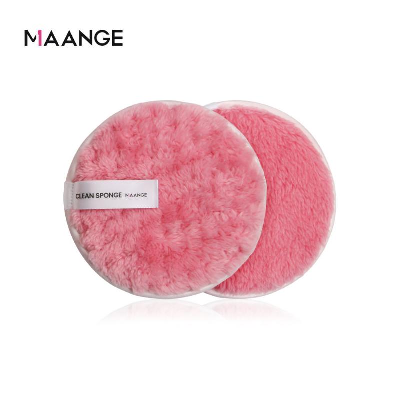 1PCS Lazy Makeup Remover Double-sided Microfiber Makeup Remover Puff: 06 Pink