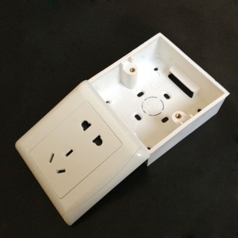 2-30pcs 86 Type Junction Box Surface Mount Bottom Box Wall Switch Socket White PVC Box 86*86*34mm