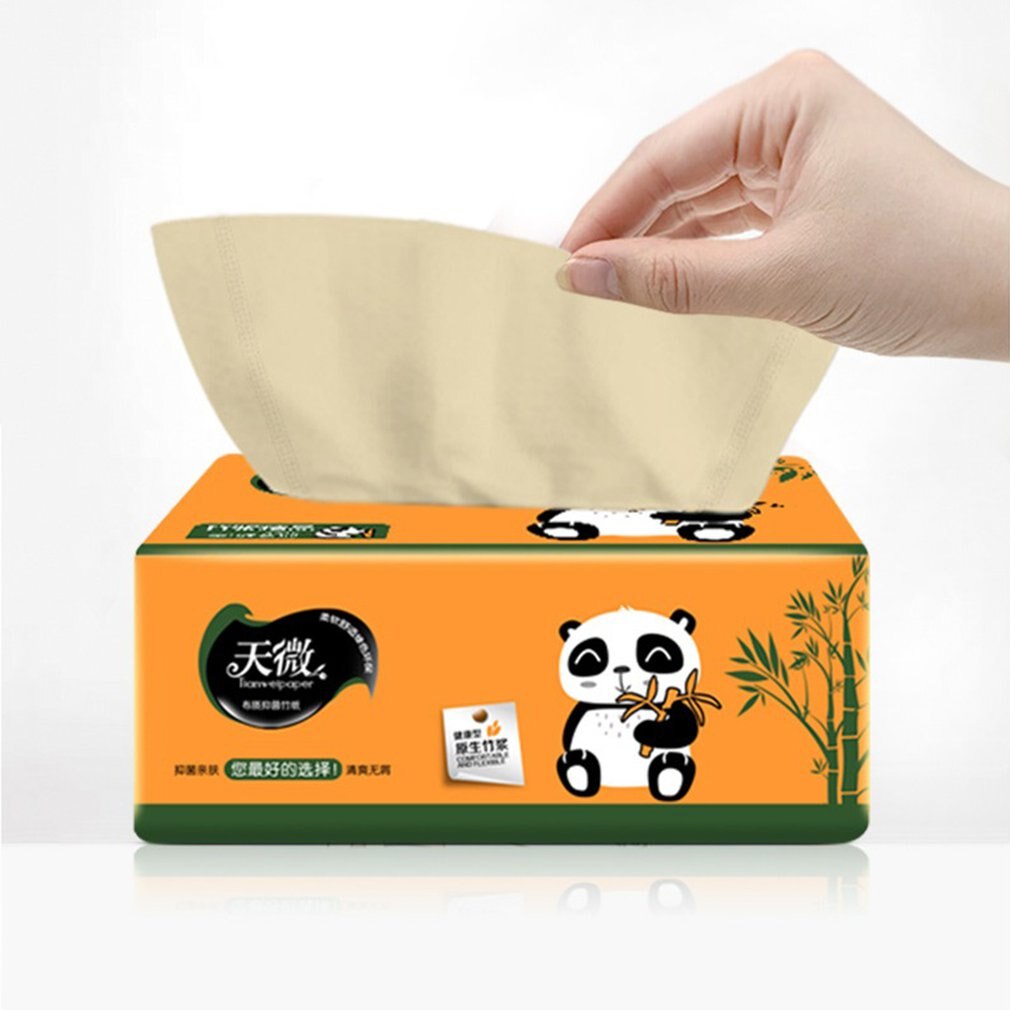 4 Bags Natural Bamboo Paper Towels Portable Toilet Paper For Office For Family Restaurant Paper Towel