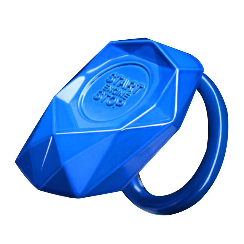 Universal Engine Start Stop Switch Button Push Protection Cover Decorative Trim Sticker Car Interior Accessories: Blue
