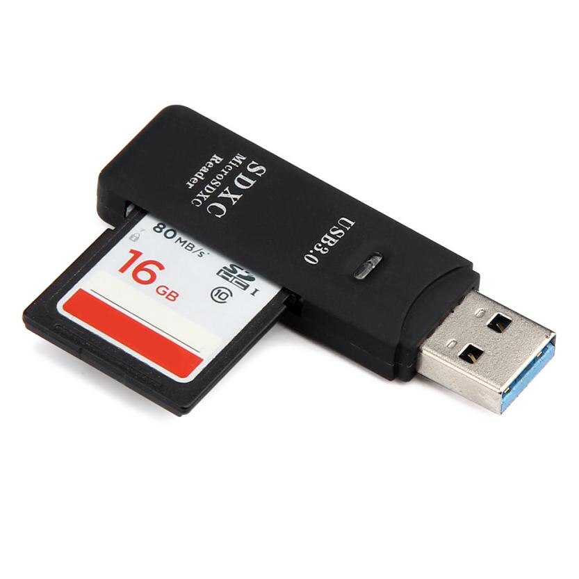 Micro sim sd card reader usb 3.0 lettore di schede 5Gbps Super Speed USB 3.0 Micro SD/SDXC Carta di TF lettore di Adattatore Nero Per Mac OS Pro