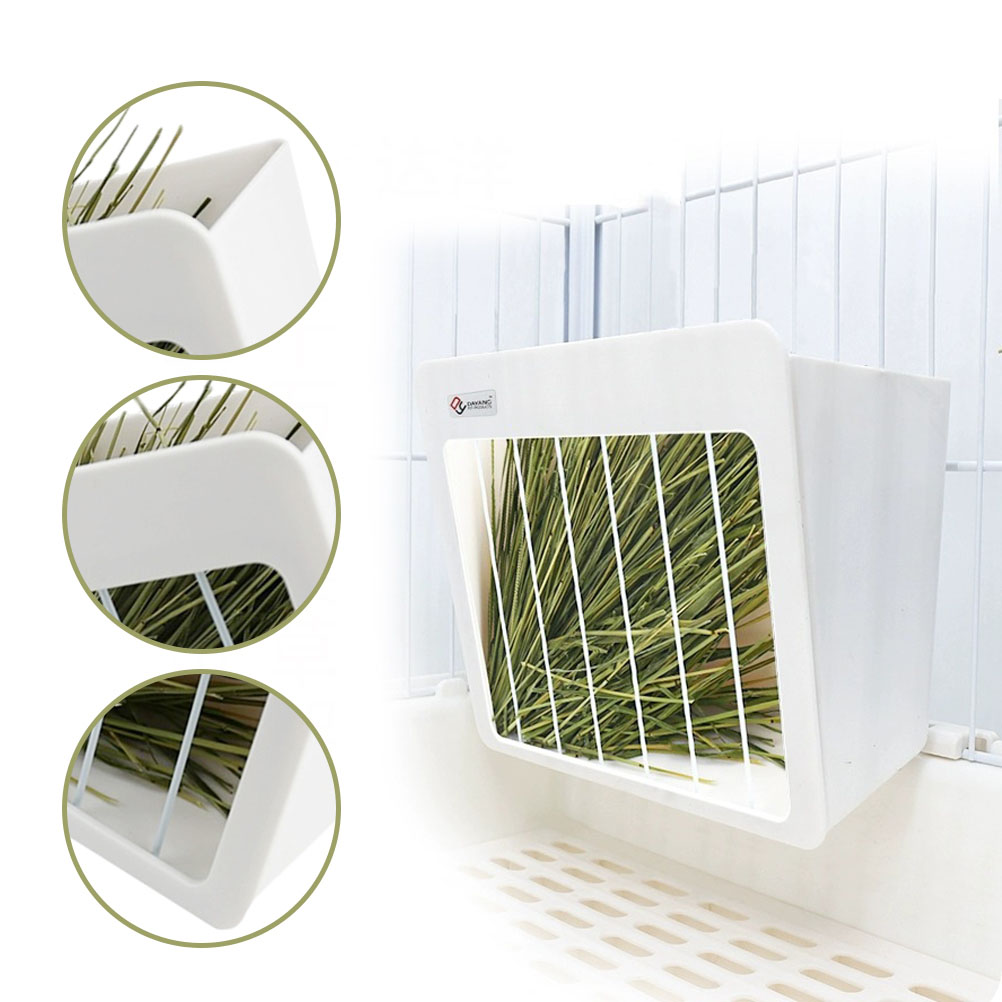 Rabbit Hay Manager Less Wasted Hay Box Hay Storage Rack for Rabbit Cage