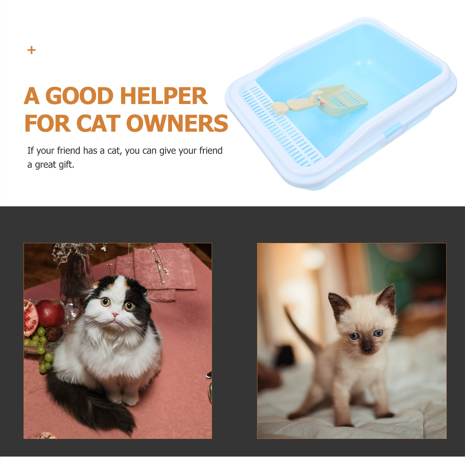 1pc Kot śmieci skrzynka anty-chlapanie Kot toaleta kotek nocnik Kot śmieci basen dla sklep