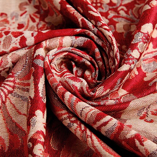 Kvinders retro etniske stil blomstermønster kvaster lang varm vinter forår rejse sjal pashmina tørklæde stor