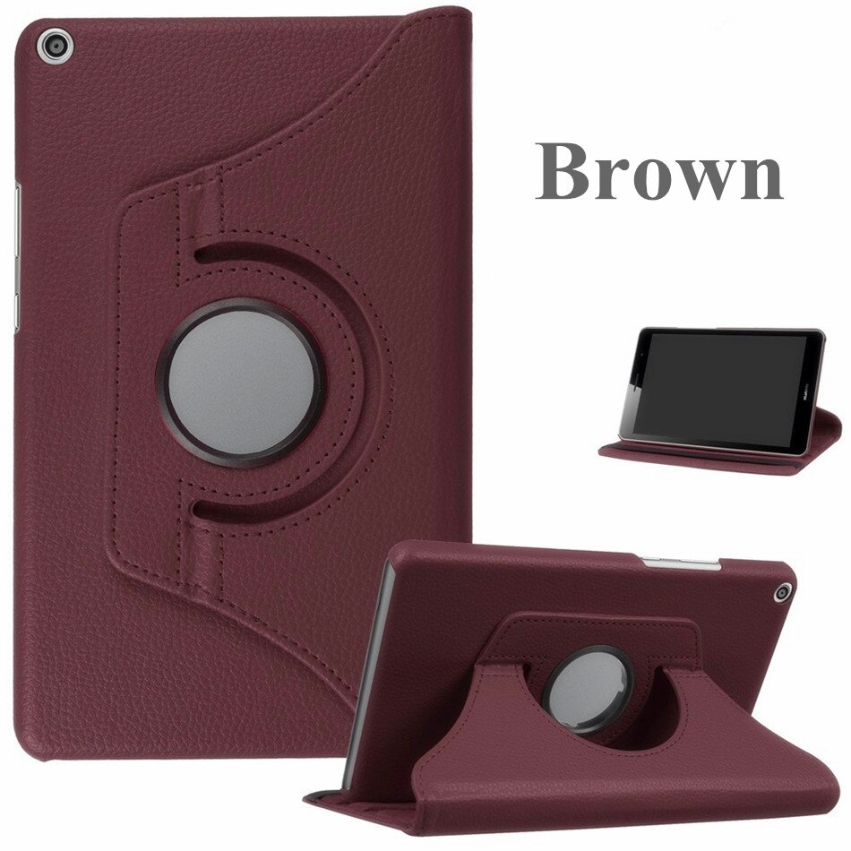 Magnetyczny futerał MediaPad T3 8.0 Folio Pu skórzany pokrowiec do Huawei MediaPad T3 8.0 KOB-L09 /W09 Filip stojak inteligentny Tablet Capa przypadki: Brown