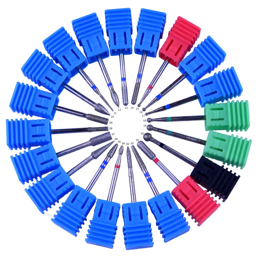 1pcs Diamond Electric Rotate Nail Drill Bits Rotary Milling Cutters Drill Machine Accessories Nail File Cuticle Cutter Tips