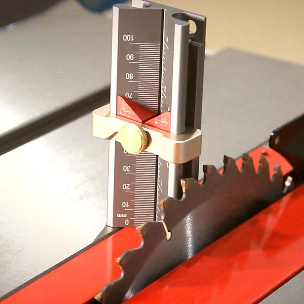 Trebearbeiding multifunksjonell aluminiumslegering borevinkelmåleinstrument sagblad boredybdemåleinstrument høydemåler