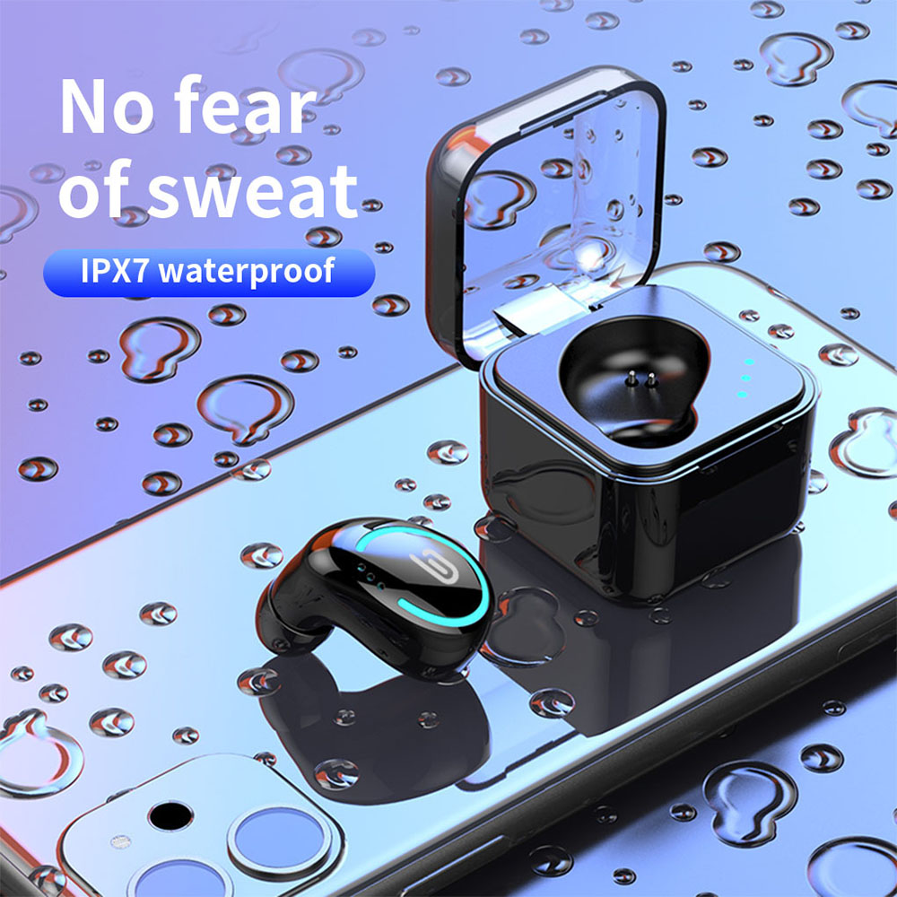 mini auricolare Bluetooth a orecchio singolo Auricolare invisibile in-orecchio Cuffie senza fili per musica Ciao-Fi Auricolari da gioco sportivi impermeabili