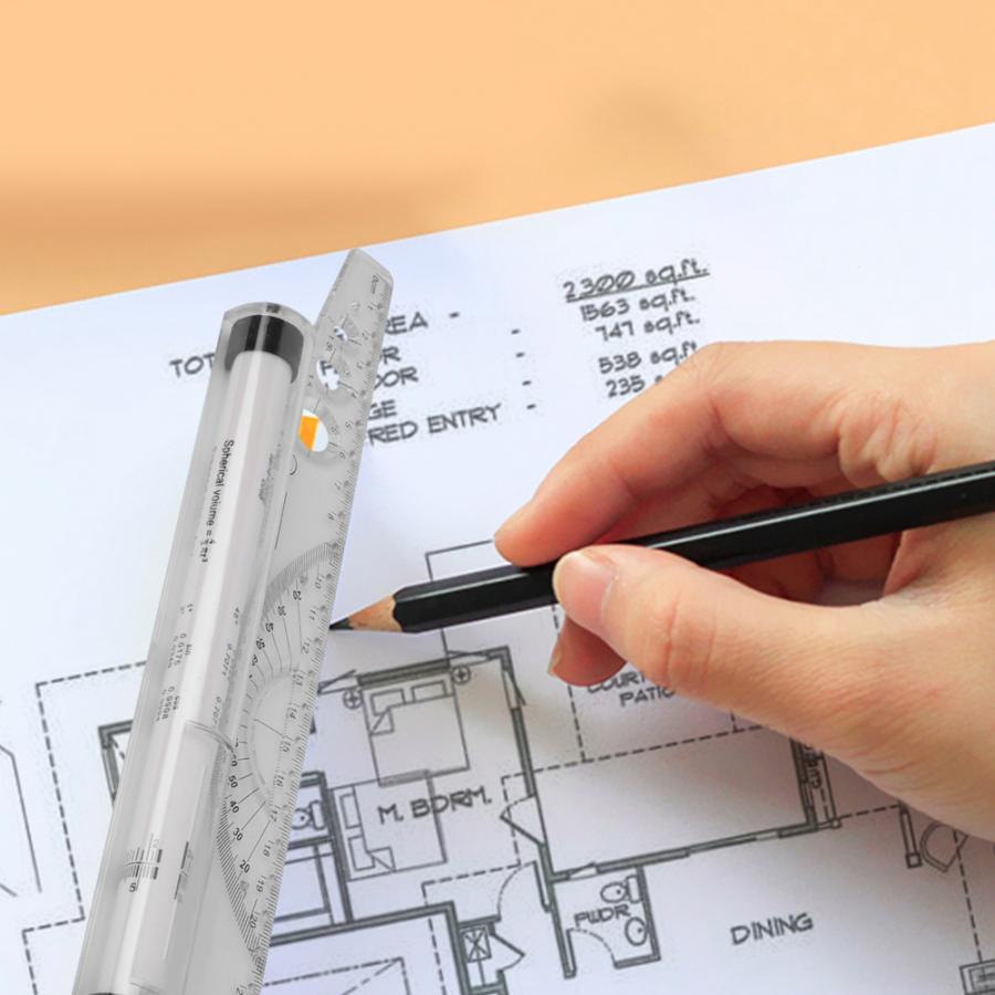 Parallel Roll Ruler Drawing Drafting Type Angle Ruler Art Measurement Tool 30cm Length Measurement Tools