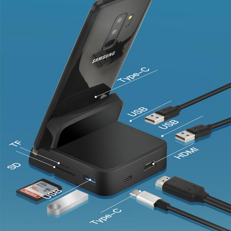 Stacja dokująca USB typu C do Samsung S20 S10 Dex Pad USB-C do kompatybilnego z HDMI USB 3.0 HUB karta SD TF PD Adapter