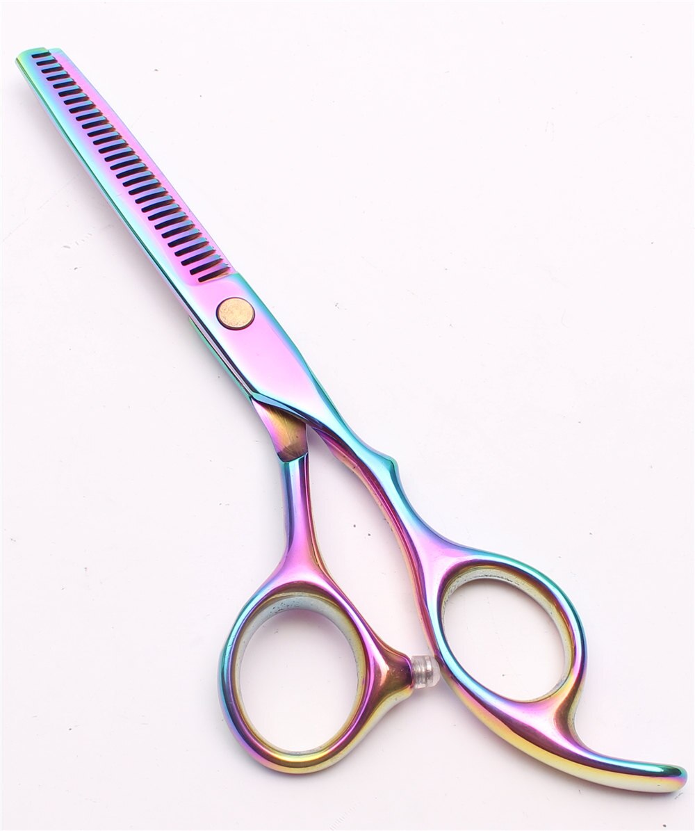 5.5 "16 cm gravure Logo multi-couleur coupe ciseaux amincissant ciseaux coiffure ciseaux cheveux ciseaux Kit C1005: C1005 Cai T 5.5N