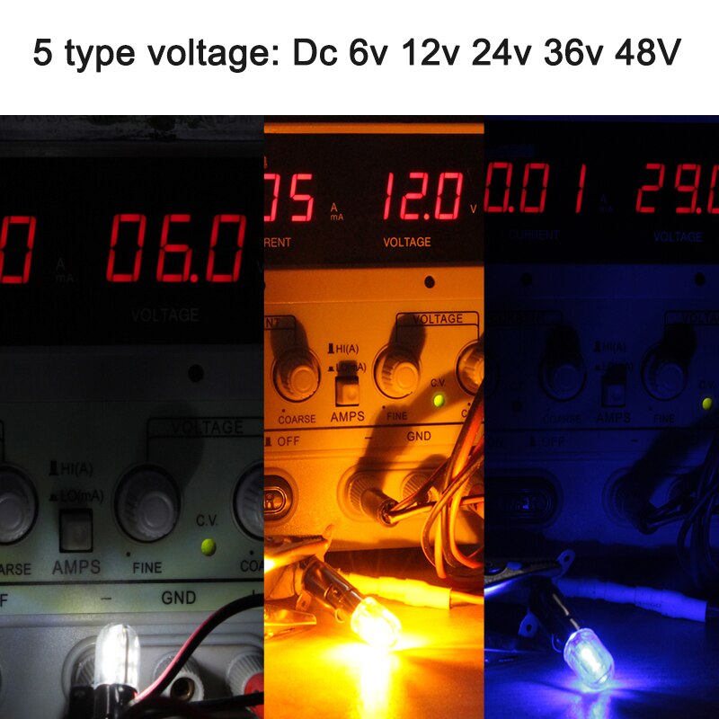 BA9S T4W luz Interior del coche 6v 12v 24v 36v 48v 220v marcador lateral automático bombilla de lectura trasera de respaldo lámpara de matrícula de puerta de camión 12 V