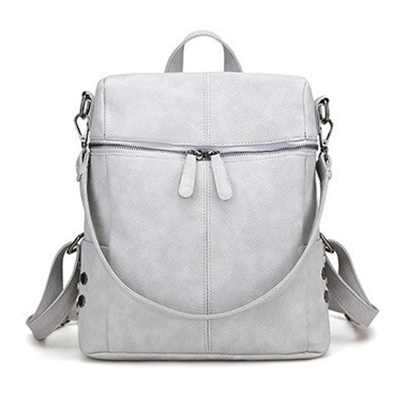 Backpack Women Backpack Nylon Backbag Mochilas Female Rucksack Travel Shoulder Backbags Mujer Mochila Storage Bag: White