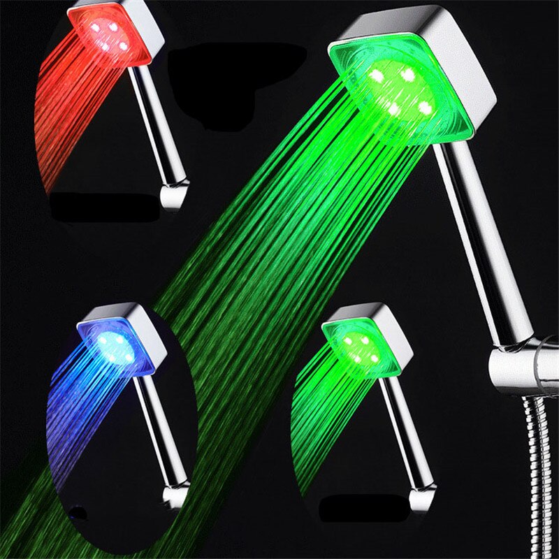 LED Shower Temperature Sensitive Color Changing Shower Multicolor Waterfall Sprayer: Style 2