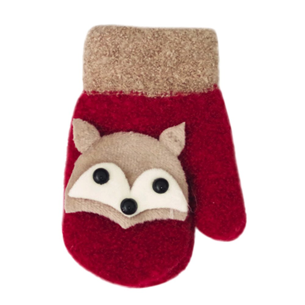 Kerstmis Peuter Baby Winter Handschoenen Leuke Thicken Stiksels Meisjes Jongens Van Winter Warm Bandjes Handschoenen Wanten M840 #