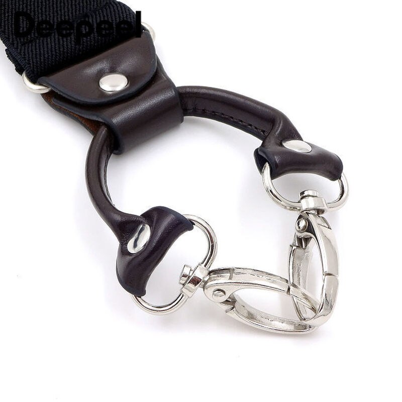 Deepeel 1pc 3.5*120cm Men Suspenders Metal Hang Buckle Male Jockstrap 4 Hooks Suit Decoration Wild Clothing Accessories SP007