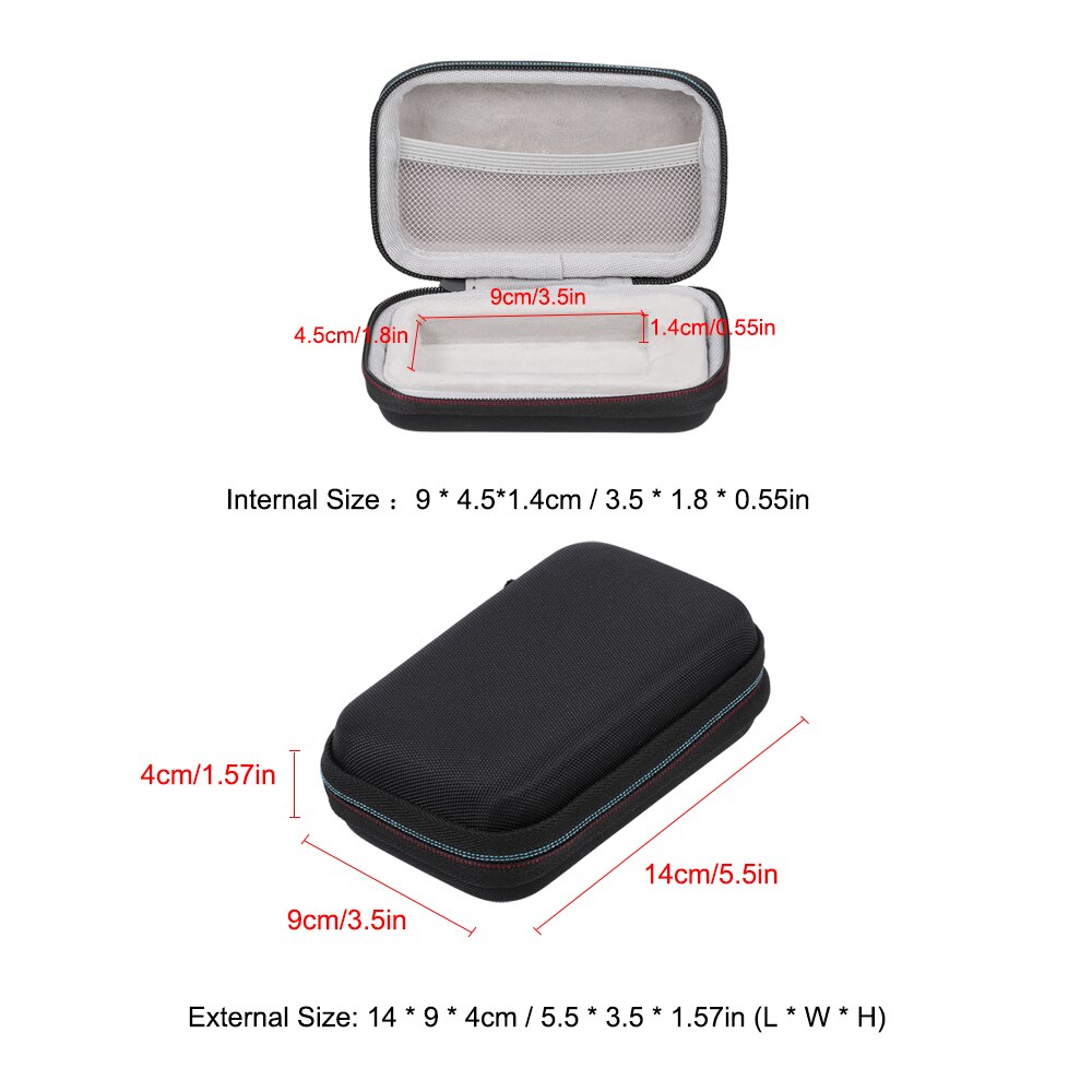 Estuche de transporte portátil EVA a prueba de golpes Disco Duro Cables cargador organizador para SSD resistente a impactos Disco Duro almacenamiento bolsa