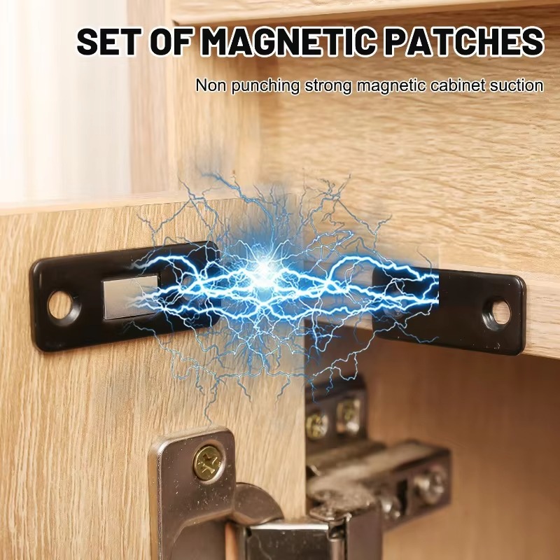 Strong Magnetic Cabinet Catches Ultra Thin Door Stops Magnets Invisible Adhesive Drawer Magnet Catch Cupboard Closet Closer Lock