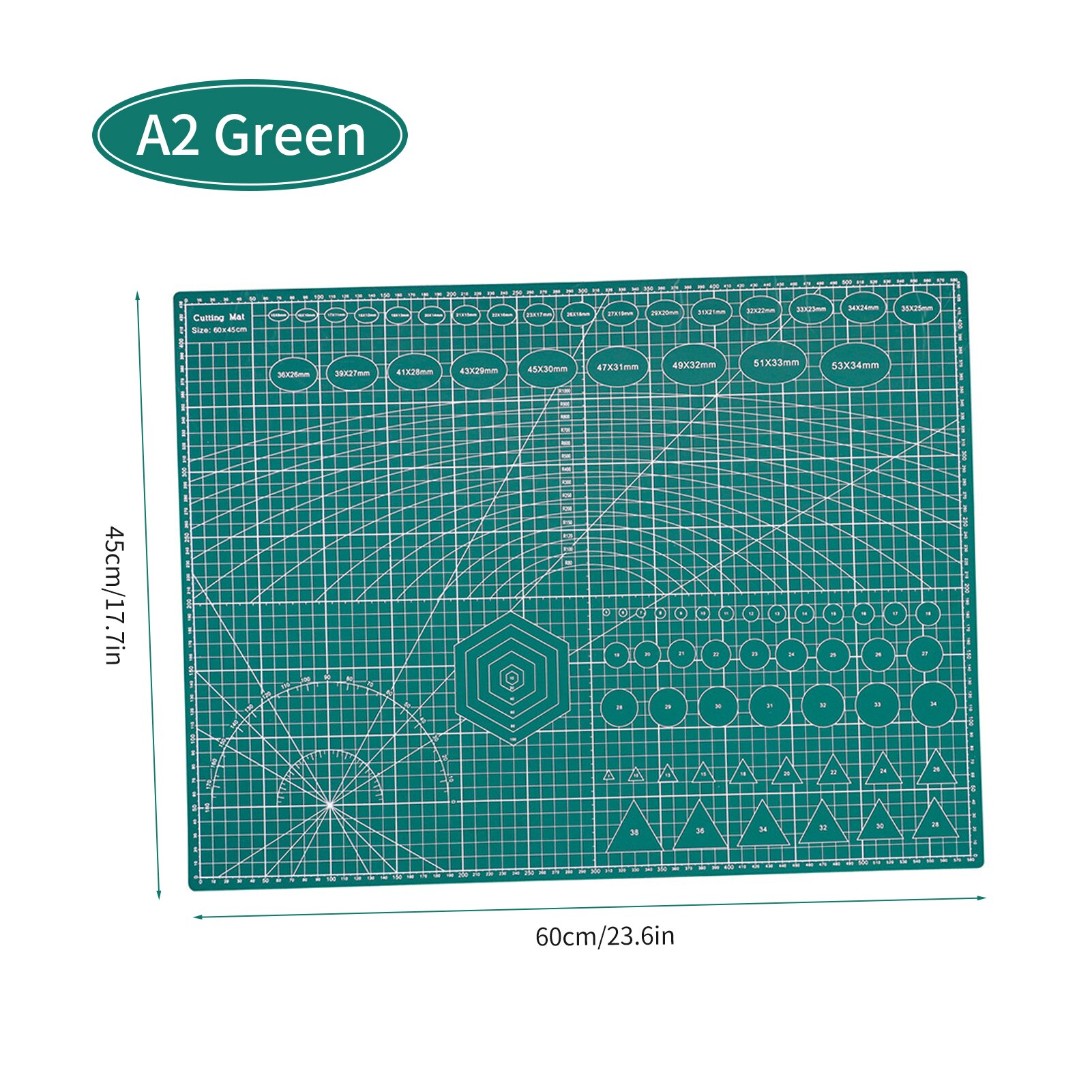 A2 Cutting Mat Double-sided Cutting Board Cut Pad DIY Tool with Clear Lines Angles for Sewing Fabric Scrapbooking Art Craft