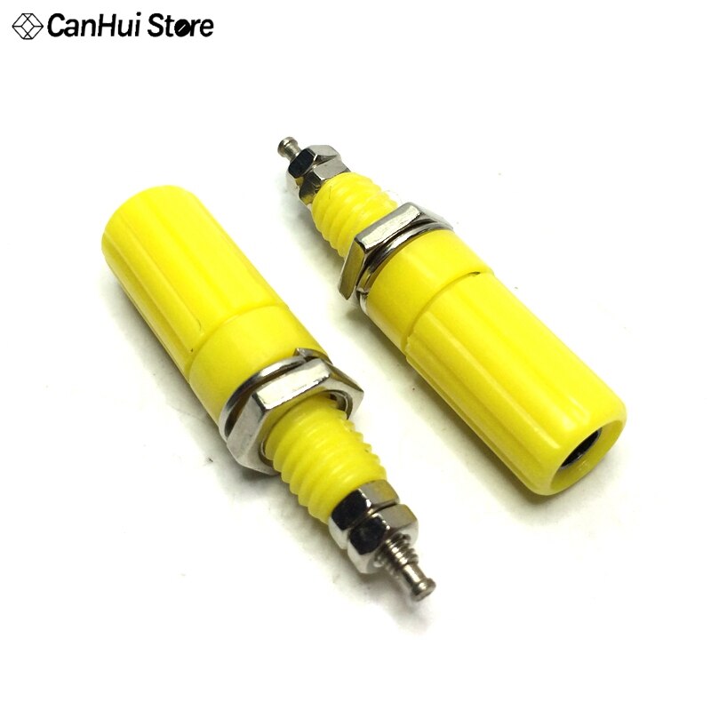 10pcs 4mm long Needle Terminal Test Socket Banana Stand Instrument Wiring Terminal Red Black Yellow Blue Green Connection