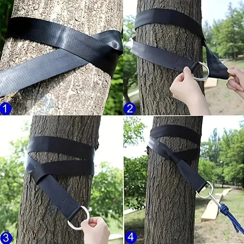 Outdoor schommelhangmat met veiligheidsgordel, draagbare tas, duurzame schommelriemset, geschikt voor alle soorten schommelaccessoires