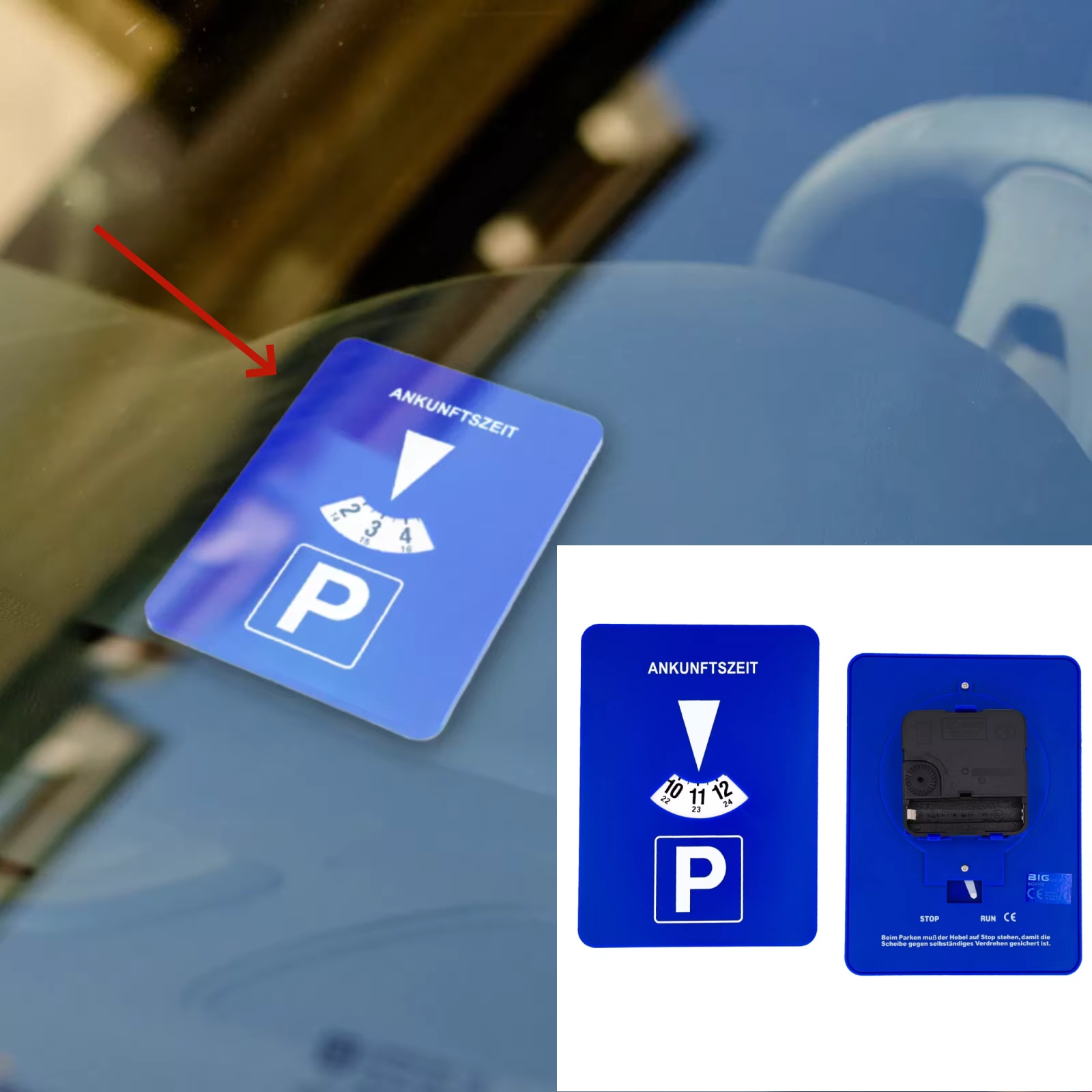 1 stücke Elektronische Laufende Parkplatz Zifferblatt Uhr Mit Uhrwerk Neue Parkplatz Timer Professionelle Temporäre Parkplatz Karte Auto Zubehör