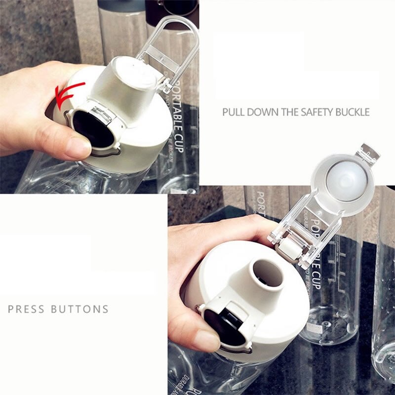 Upspirit 800mL Sport Water Bottle Plastic High Capacity Drinking Kettle Portable Outdoor Tour Hiking Protein Shaker Drinkware