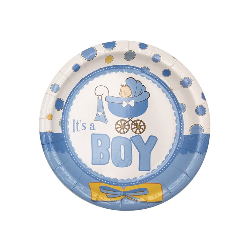 61 unids/set juegos de vajilla para Baby Shower taza y plato de papel de cumpleaños niña niño Baby Shower decoración favorece el género Reveal