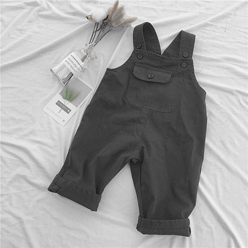 Peuter kinderen overalls lente zomer jumpsuits voor meisjes 2 3 4 5 6 jaar baby jongens broek jumpsuit: Grijs / 5t