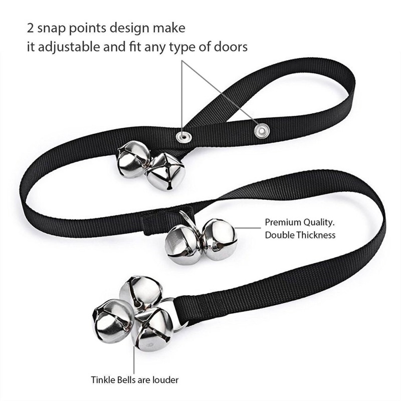 Dog Doorbells Training Potty Great Adjustable Dog Bells For Potty Training dog open door ring the bell Pet Supplies