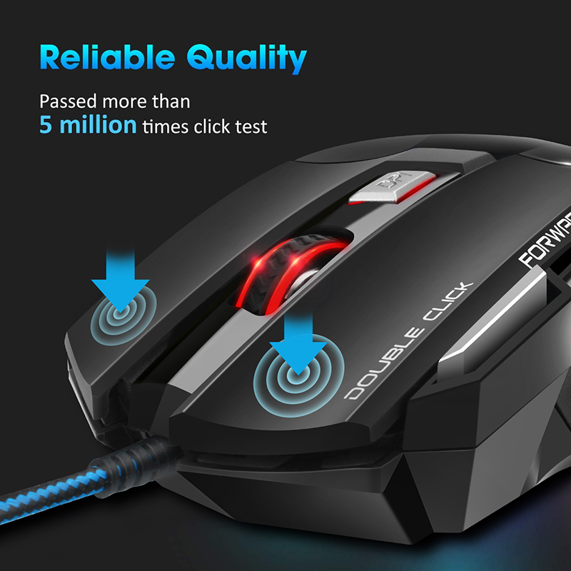 Computer Muis Gamer Bedrade Gaming Muis Rgb Stille Muis 5500 Dpi Ergonomische Muis Met Led Backlight 7 Knop Voor Pc laptop