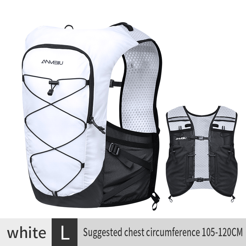 Anmeilu Hardlooprugzak Outdoor Off-road hardlopen Bergbeklimmen Witte waterzak Tas Fietsen Wandelrugzak met grote capaciteit: zwarte kleur