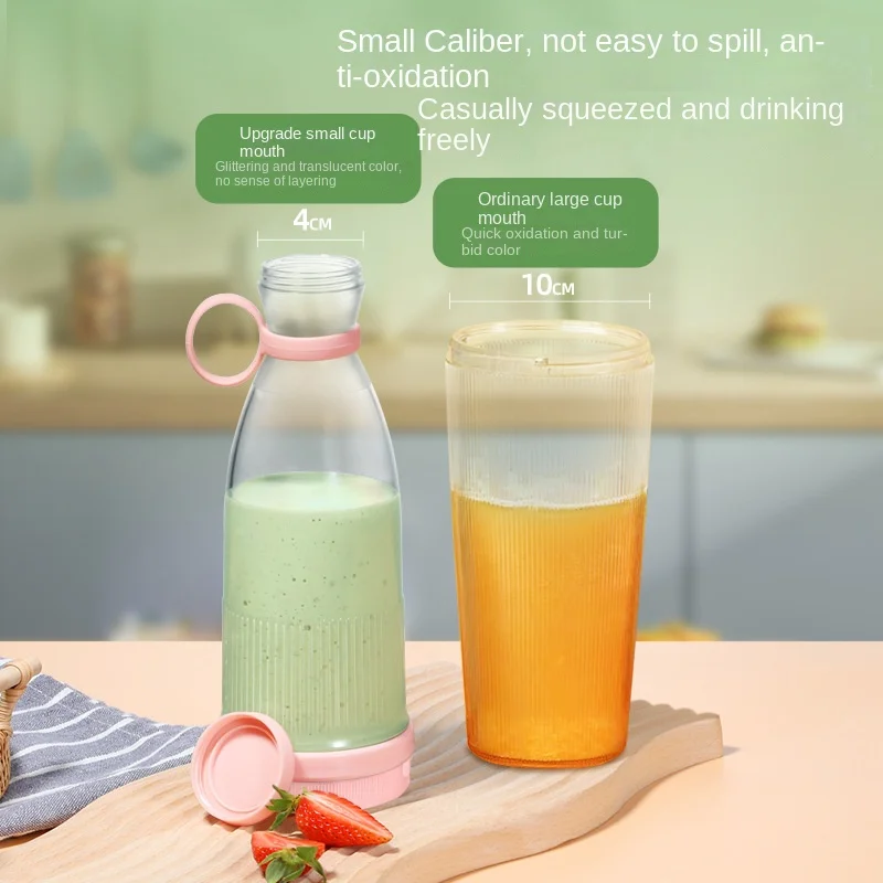 Bärbar mixer, usb-laddningsbar, mini-juicer, mixer, personlig storlek, köksmixer för juice, shakes och smoothies