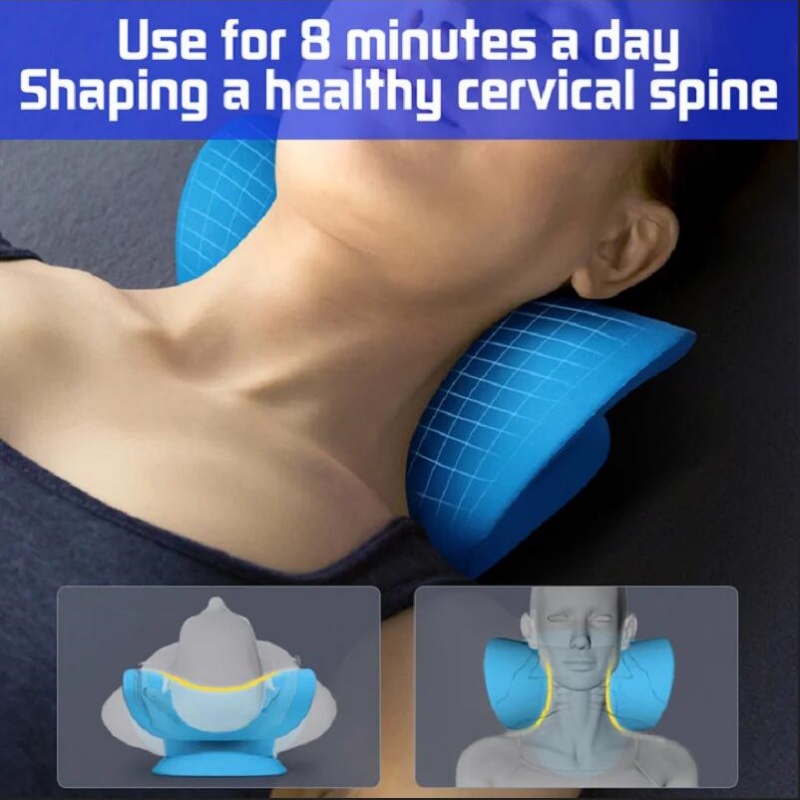Neck Shoulder Stretcher Relaxer Cervical Chiropractic Traction Device Pillow For Side Back Stomach Sleeper Remedial Pillows