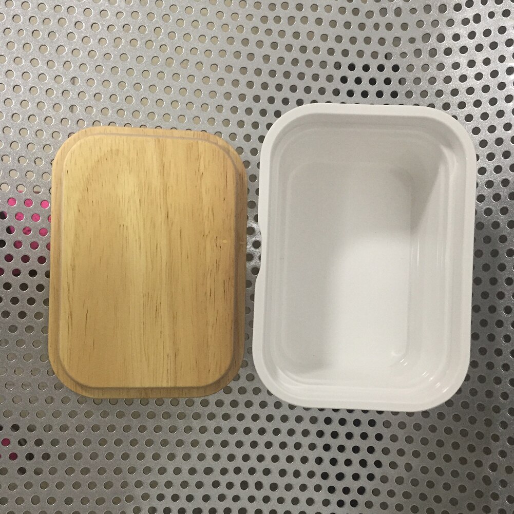 Stor lufttæt smørkasse mad ost opbevaringsboks container træ låg kasse skål opbevaringsbakke med låg hotel køkkenredskab