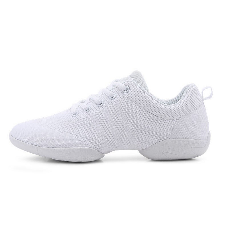 Solid vit kvinna träning toning skor konkurrenskraftig aerobics cheerleading sneakers fitness skor