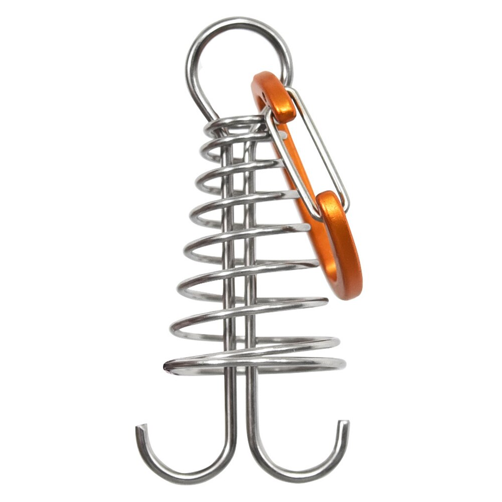 Tienda o toldo a prueba de viento para uso en exteriores, 10 Uds., gancho fijo, hebilla, Tablón, clavos de primavera, gancho fijo, hebilla, accesorios de Camping: Gold 10pcs