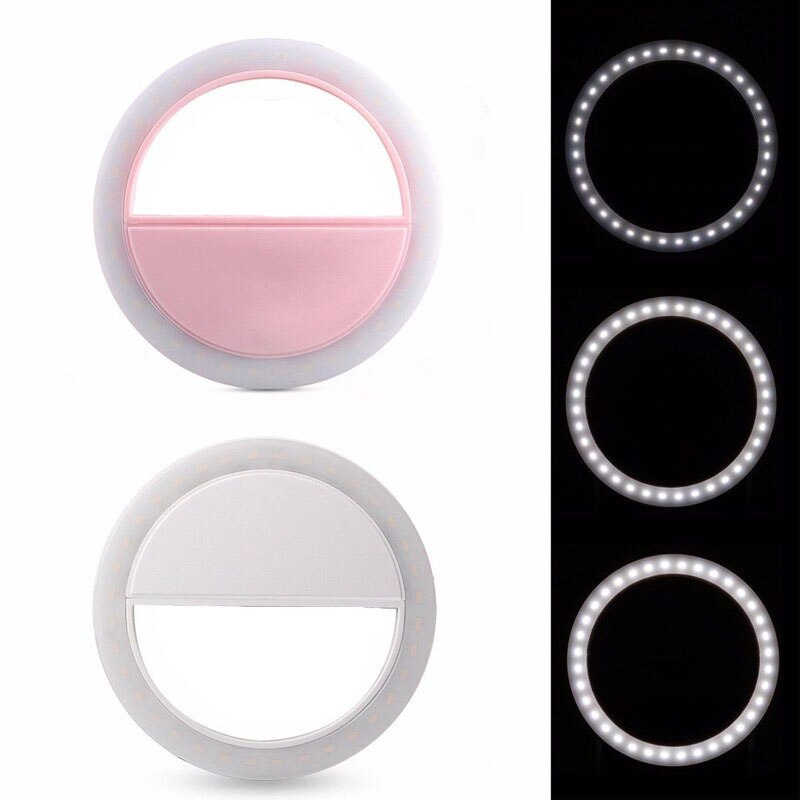 portato Selfie Anello di Luce per il telefono mobile di Illuminazione Supplementare Selfie Migliorare La Luce di Riempimento Rotonda Selfie Torcia Elettrica di Trucco