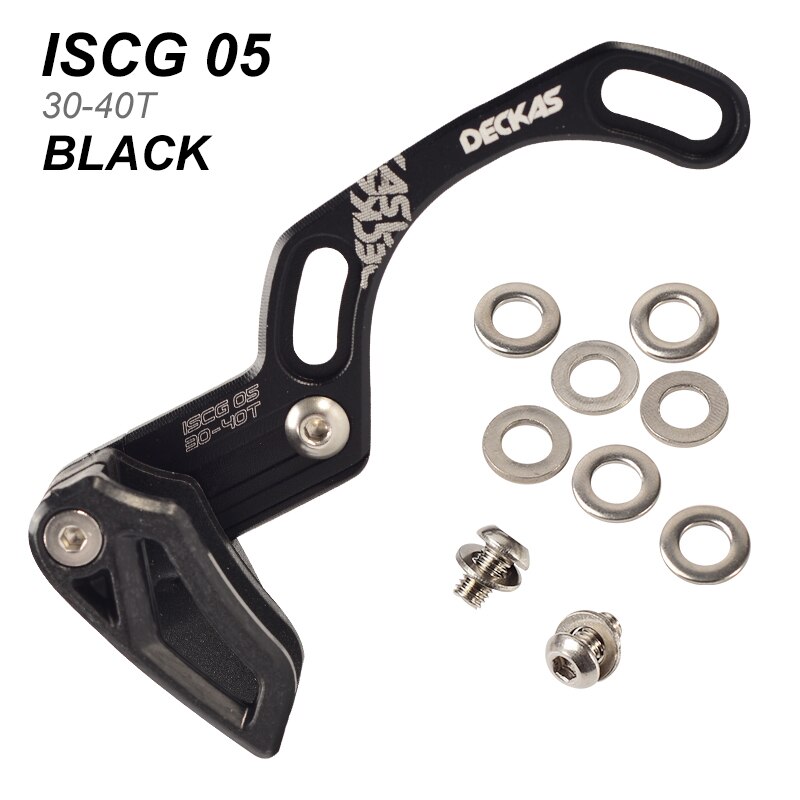 MTB Bike Chain Guide Ultra Light Bicycle Chain Stabilizer Mountain Road Single Speed Wide Narrow Gear Ring Chain Guide Anti: ISCG 05 Black