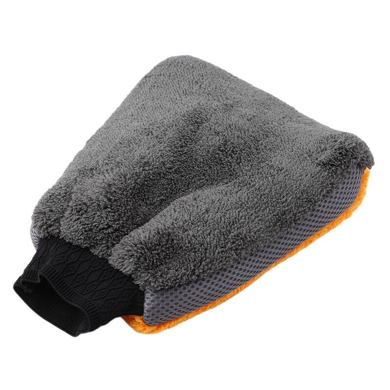 1 stuk 25x17cm Microfiber Pluche Auto Detailing Zachte Wassen Mitten Wassen Handschoen Gereedschap Glas Dust Cleaner