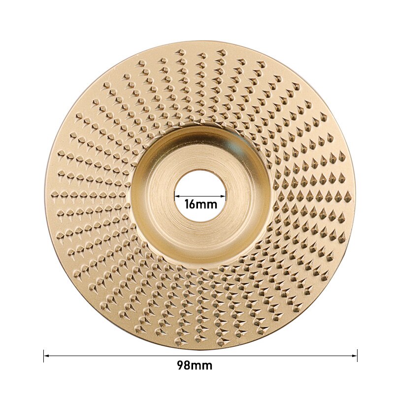 Disco de modelado de madera de carburo de tungsteno, amoladora de tallado de madera, disco de lijado, herramienta rotativa de lijado para amoladora angular, 98mm