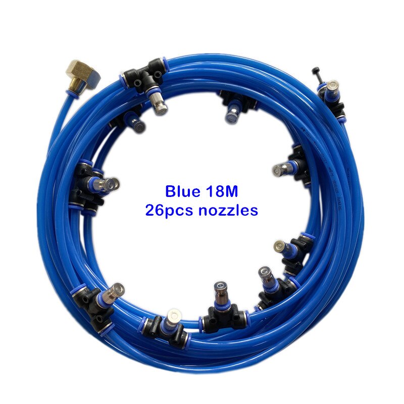 S390 Sprinkler 6M-18M beschlagen kits nebel nebel düsen wasser sprayer für terrasse pflanzen pavillon im freien garten beschlagen kühlsystem: Blue 18M