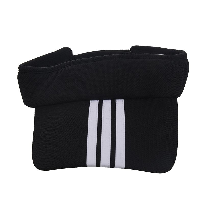 Sport Tennis Golf Zonneklep Hoed Hoeden Verstelbare Plain Heldere Kleur Mannen Vrouwen Zwart: Default Title