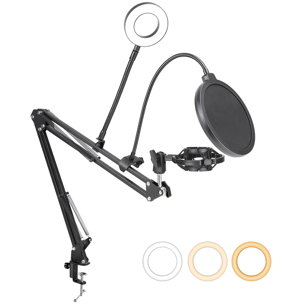 Suspension Boom Scissor Arm Microphone Stand For B... – Grandado
