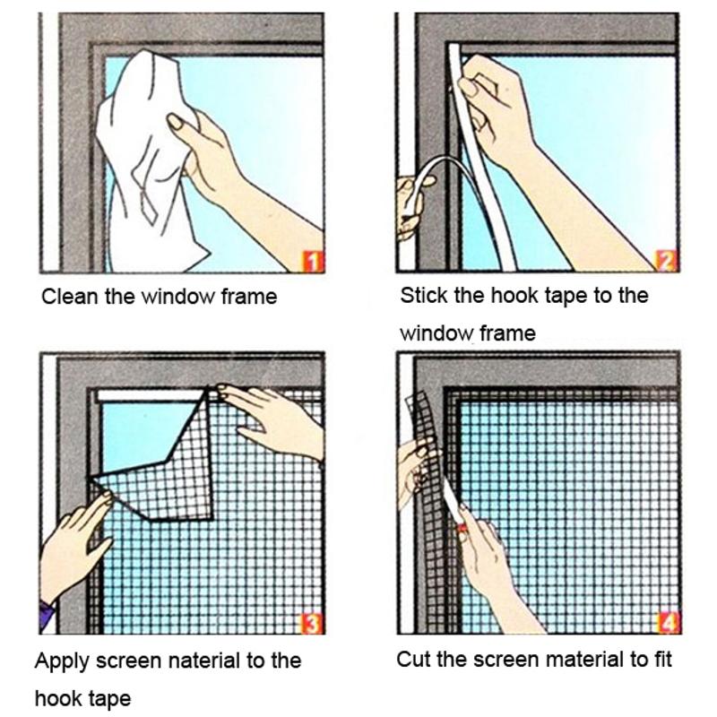 Anti myggenet til køkken moustiquaire fenetre vinduesnet mesh skærm mosquitera ventana mesh gardin mesh skærmnet